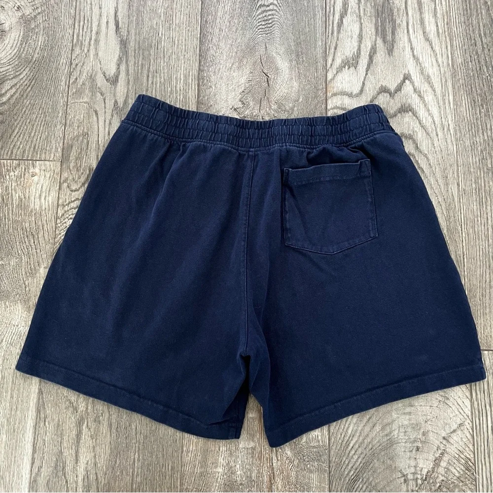 POLO RALPH LAUREN Patch Logo Navy Blue Jersey Shorts Size M
